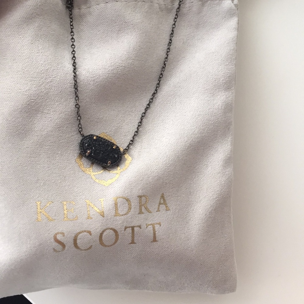 Matte black Kendra Scott necklace